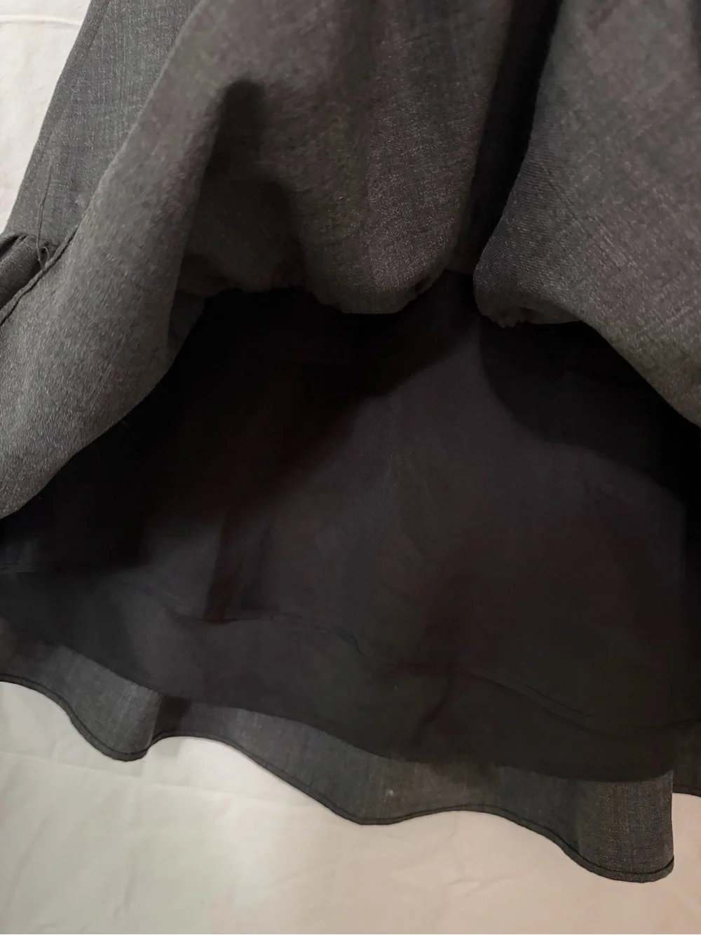 J. Crew Dark Gray Tiered Ruffle A-Line Skirt